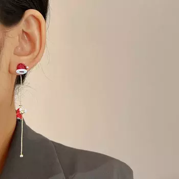 Модные рождественские серьги-кисточки в виде снежинок, асимметричные серьги-подвески в виде снеговиков, женские рождественские украшения, подарок как