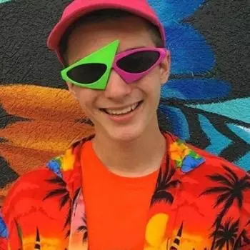 Модные рождественские треугольные овальные очки зеленой розы контрастного цвета Roy Purdy, солнцезащитные очки для сцены в стиле хип-хоп, очки для вечеринок UV400, товары для вечеринок Yellow&White