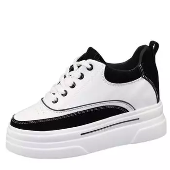 Модные розовые кроссовки на толстой подошве, женские весенние узкие кроссовки со шнуровкой и внутренней высотой 2024 года, новые повседневные спортивные туфли, обувь для скейтбординга 34