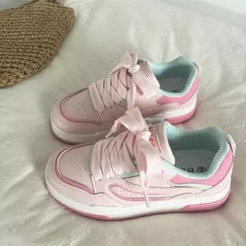 Модные розовые желтые повседневные кроссовки для женщин весна-осень модные туфли на платформе женские корейские новые дизайнерские женские туфли на платформе женские 35 розовый