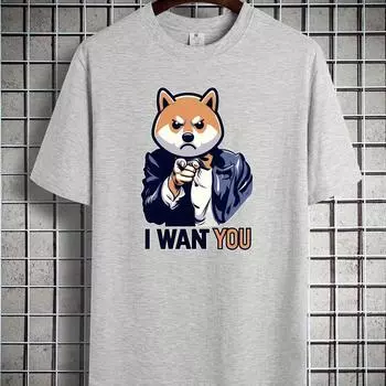 Модные рубашки с принтом для мужчин, женщин и подростков, повседневные и универсальные топы с круглым вырезом S