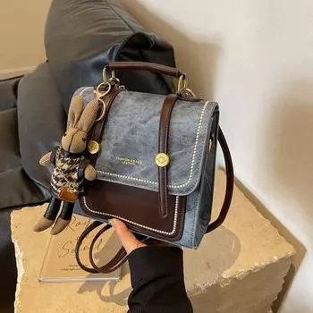 Модные рюкзаки специального дизайна Женские 2025 Новое поступление Модный универсальный рюкзак для поездок Суперпопулярный маленький рюкзак Denim Blue Pendant