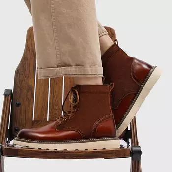 Модные рыцарские сапоги средней высоты 2025 года — стильные британские ботинки Martin для студентов 41