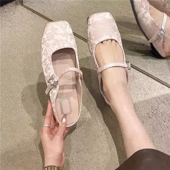 Модные сандалии без шнуровки, большие размеры 43, тапочки на плоской подошве, летние женские повседневные уличные туфли на плоской подошве с квадратным носком, женские тапочки 35 розовый