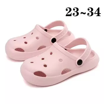 Модные сандалии для мальчиков и девочек, детские пляжные тапочки, летние тапочки на толстой нескользящей подошве, домашние тапочки, детская обувь для купания, сандалии для улицы, сандалии для бега 23