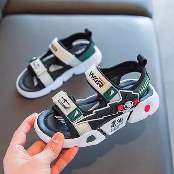 Модные сандалии для мальчиков, летние сандалии для девочек, легкая повседневная детская обувь, модные удобные сандалии, детские пляжные сандалии, размер 28-39 28 красный