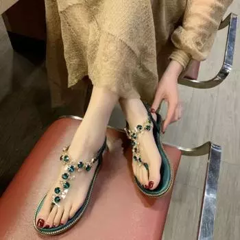 Модные сандалии для женщин 2024 года, роскошная обувь, женские дизайнерские пляжные сандалии, женская обувь на платформе, легкие дышащие римские туфли 35 зелёный