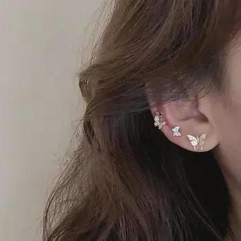 Модные серьги-бабочки из серебра 925 пробы: Стильный, холодный дизайн для женщин