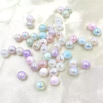 Модные серьги-браслеты своими руками 8/10 мм, бисерный материал, круглые бусины цвета AB, аксессуары ручной работы, ожерелье 50 шт., двухцветное 8mm