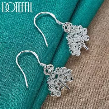 Модные серьги-деревья из стерлингового серебра 925 пробы, подарочные романтические украшения 2.60*1.30cm