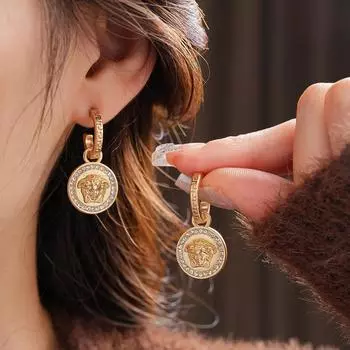 Модные серьги для женщин Дамы золотой