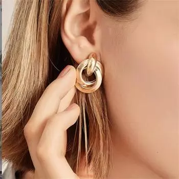 Модные серьги-гвоздики для женщин, креативный дизайн, темперамент, индивидуальность, ювелирные изделия, подарок девушке, Brincos золотой