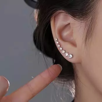 Модные серьги-гвоздики для женских украшений серебряный