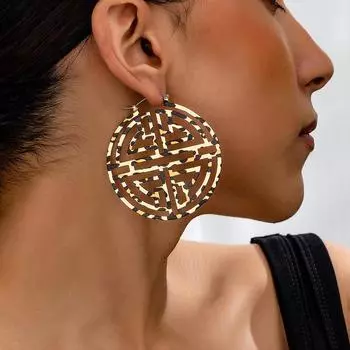 Модные серьги-гвоздики для женских украшений золотой