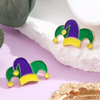 Модные серьги-гвоздики для женских украшений разноцветный