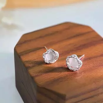 Модные серьги-гвоздики Mobius Cat s Eye женские нишевые дизайнерские легкие роскошные серьги