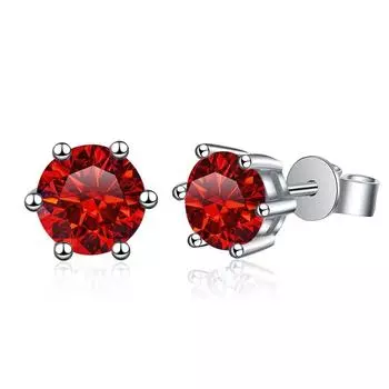 Модные серьги-гвоздики S925, серебряные украшения и муассаниты, классический дизайн круглой формы для подарка на годовщину вечеринки 1ctx2