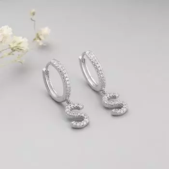 Модные серьги-гвоздики с кристаллами в виде букв A-Z для женщин, свадебные украшения из стерлингового серебра 925 пробы, аксессуары Pendientes Eh215