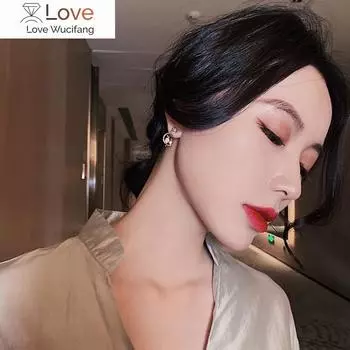 Модные серьги-гвоздики с милым хрусталем и кошкой для женщин, модные круглые серьги с изображением луны и планеты, украшения для девушек