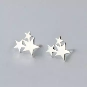 Модные серьги-гвоздики серебряного цвета с маленькой звездой для женщин, предотвращающие аллергию, Brincos Pendientes Mujer Moda 2020 Brincos A123
