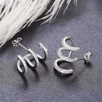 Модные серьги-гвоздики Sterling в форме когтя, аксессуары для пирсинга ушей, свадебные украшения для женщин