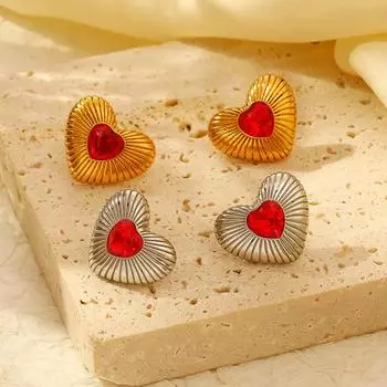 Модные серьги из нержавеющей стали с бриллиантами Love, женские трендовые легкие роскошные серьги высокого класса