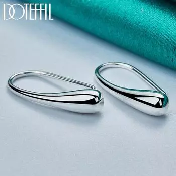 Модные серьги из стерлингового серебра 925 пробы с каплями воды