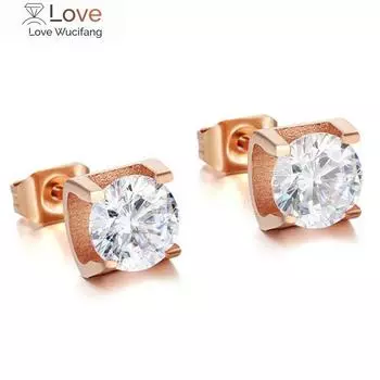 Модные серьги из титановой стали с цирконием и кристаллами из Австрии, 2 цвета, подходят женщинам и женщинам для вечеринки