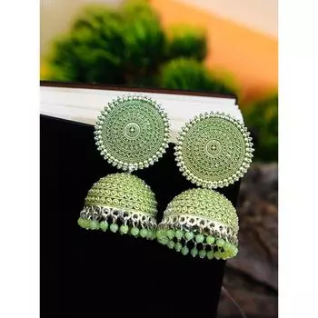 Модные серьги Jhumki для женщин - традиционные болливудские этнические свадебные серьги с индийским жемчугом, украшения Meenakari Jhumka