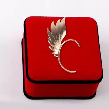 Модные серьги-каффы в стиле панк-фея, свадебные серьги-клипсы с крыльями и перьями, мужские и женские серьги, ювелирные изделия, хороший подарок золотой