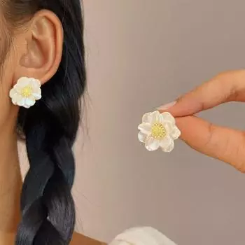 Модные серьги-камелии, изысканные простые серьги-цветы, женские дорожные украшения для праздников, подарки