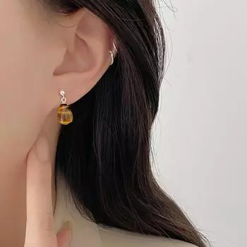 Модные серьги-капли из камня тигровый глаз, легкие, роскошные, высокого класса, изысканные, темпераментные