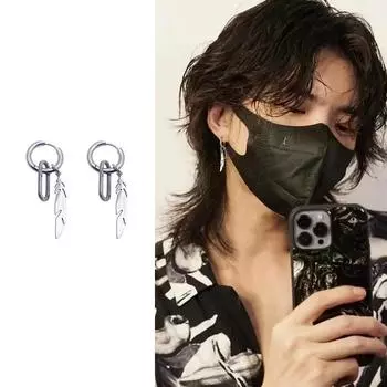 Модные серьги-капли из нержавеющей стали в форме перьев для женщин и мужчин в стиле панк-рок, высококачественные серьги для вечеринок в стиле хип-хоп серебряный