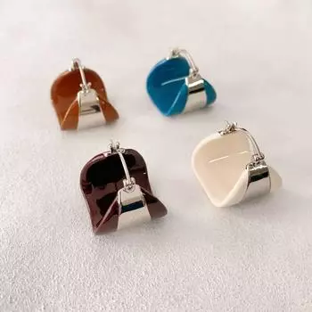 Модные серьги-капли с неровным треугольником, эмалевой глазурью и масляной глазурью, дизайнерские серьги-капли с универсальным дизайном красный