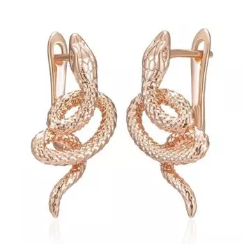 Модные серьги-капли в виде змеи для женщин, панк-рок, индивидуальные украшения в виде животных, вечерние серьги, аксессуары 1 pair золотой