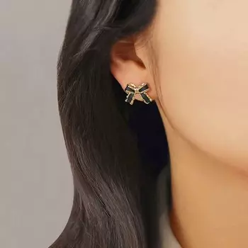 Модные серьги-клипсы BlackBowKnot, изысканные, простые по дизайну, без проколотых ушей, для дам, для праздничных вечеринок, подарки как