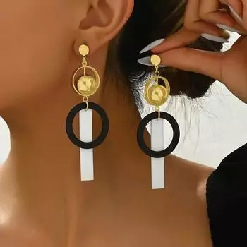 Модные серьги-кольца для женщин золотой