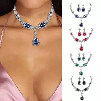 Модные серьги-колье с блестками, легкие украшения для ушей красный