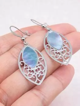 Модные серьги креативная полая ракушка с крючком для ушей