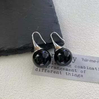 Модные серьги-крючки для ушей с темпераментом в стиле легкой роскоши, дизайн темпераментных высококлассных серег с маленькими бусинами