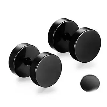 Модные серьги, круглые серьги, серьги с перфорацией из циркона, персонализированные модные аксессуары One Size чёрный