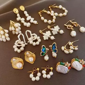 Модные серьги, легкие роскошные длинные серьги в стиле ретро, свежие и милые серьги, элитные серьги в подарок.