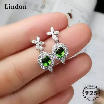 Модные серьги Lindon, серьги-капли овальной формы для женщин, подарки на свадьбу синий