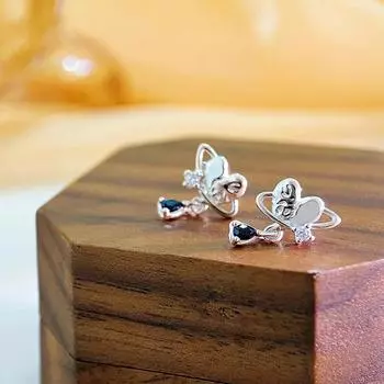 Модные серьги Love Water Drop для женщин, милые крутые серьги в форме сердца для девушек