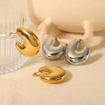 Модные серьги Niche из 18-каратного золота, полые серьги-пузыри из нержавеющей стали, высококачественные серьги для женщин