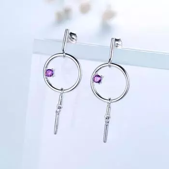 Модные серьги Niche с высоким чувством геометрической простоты для женщин платиновый