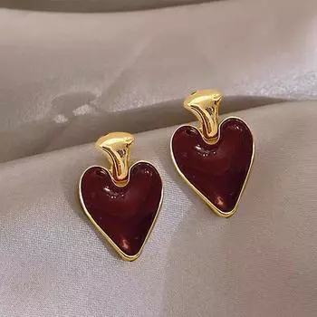 Модные серьги нишевый свет роскошные серьги-капли в форме сердца