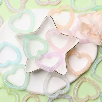 Модные серьги, ожерелье, ювелирный материал, макароны, цвет, вертикальное отверстие, 10 шт., аксессуары из бисера, большие бусины «Любовь», «сделай сам», акрил ручной работы, выдолбленные разноцветный