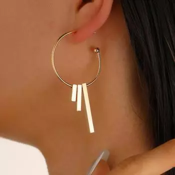 Модные серьги-подвески для похудения лица, легко подходящие серьги на осень-зиму 1 pair