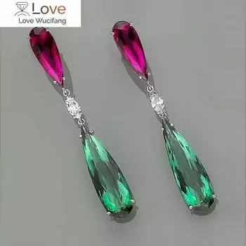 Модные серьги-подвески для женщин, длинные, в форме капли воды, блестящие аксессуары для коктейльной вечеринки, ювелирные изделия, подарок на день рождения для женщин